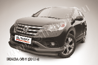 Защита переднего бампера d76 черная Honda CR-V (2012) 2L