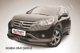 Защита переднего бампера d76 черная Honda CR-V (2012) 2L