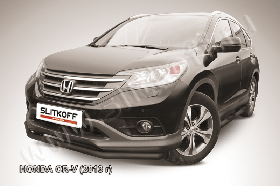 Защита переднего бампера d57 черная Honda CR-V (2012) 2L