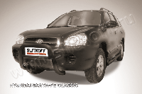 Кенгурятник d76 низкий черный Hyundai Santa Fe Classic (Таганрог)