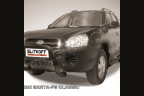 Кенгурятник d76 низкий черный Hyundai Santa Fe Classic (Таганрог) - фото 4 - id-p131555800