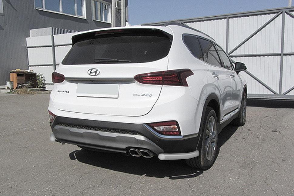 Уголки d57 серебристые Hyundai SANTA-FE (2018)