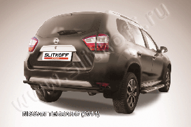 Защита заднего бампера d42 черная Nissan Terrano (2014)