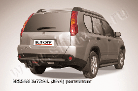 Защита заднего бампера d57 черная Nissan X-Trail (2011) Рестайлинг