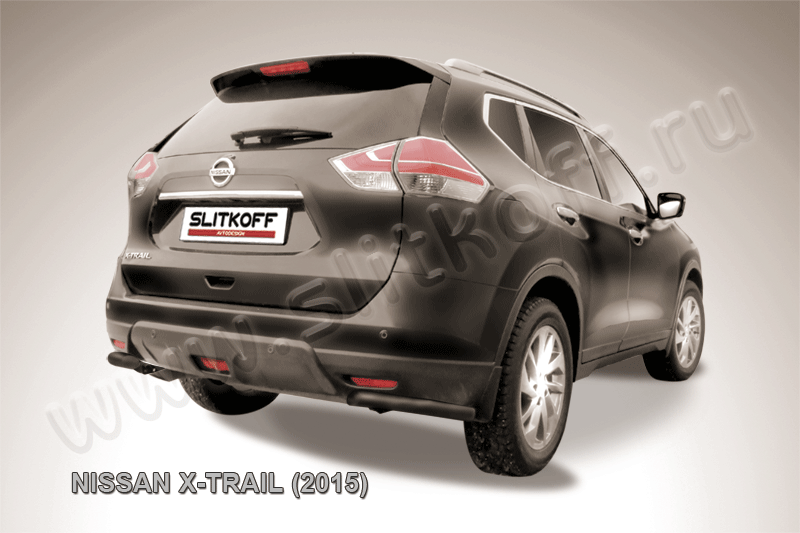 Уголки d57 черные Nissan X-TRAIL (2015)