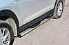 Защита порогов d76 с проступями серебристая Hyundai Tucson (2018) Turbo, фото 2
