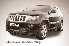 Защита переднего бампера d76+d57 двойная радиусная черная JEEP Grand Cherokee (2011), фото 2