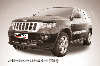 Защита переднего бампера d57+d57 двойная радиусная черная JEEP Grand Cherokee (2011), фото 2