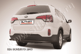 Защита заднего бампера d57 черная KIA Sorento (2013)