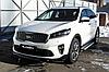 Защита переднего бампера d57+d42 двойная черная KIA Sorento Prime (2017), фото 2