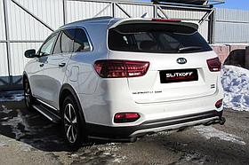 Уголки d57 черные KIA Sorento Prime (2017)