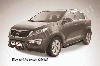 Кенгурятник  d57 низкий "мини" черный KIA Sportage (2010), фото 2