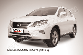 Защита переднего бампера d57 черная Lexus RX-350/RX-270 (2012)