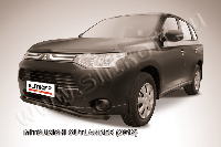 Защита переднего бампера d57 "волна" черная Mitsubishi Outlander (2013)