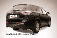 Защита заднего бампера d57 "волна" черная Mitsubishi Outlander (2013)