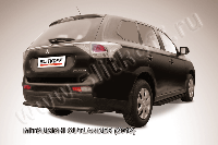 Защита заднего бампера d57 короткая черная Mitsubishi Outlander (2013)