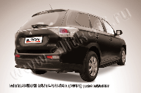 Защита заднего бампера d57 короткая черная Mitsubishi Outlander (2014)