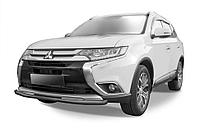 Защита переднего бампера d57 черная Mitsubishi Outlander (2015)