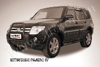 Кенгурятник d57 высокий черный Mitsubishi Pajero IV