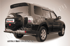 Защита заднего бампера d76 черная Mitsubishi Pajero IV