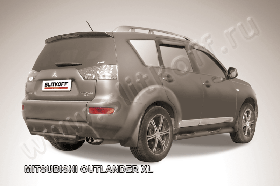 Защита заднего бампера d57 черная Mitsubishi Outlander XL (до 2010)