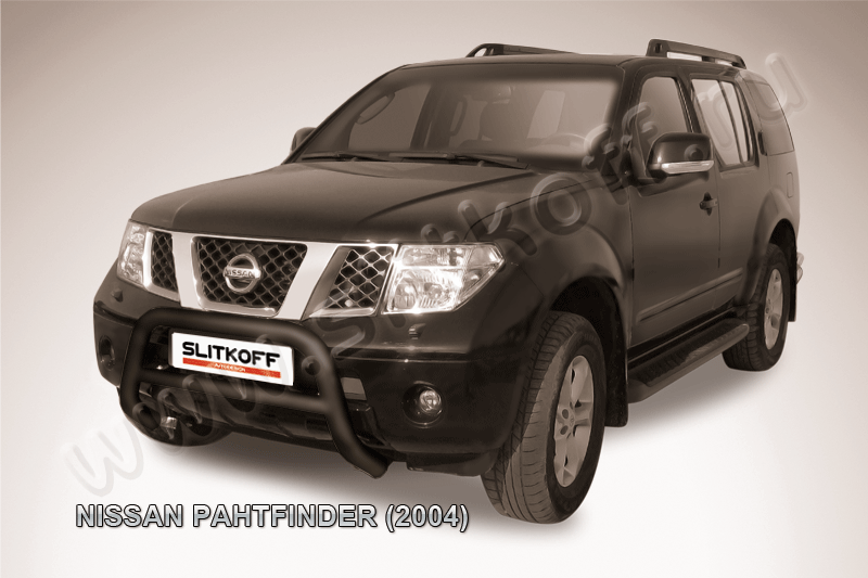 Кенгурятник d76 низкий черный Nissan Pathfinder R51