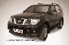 Защита переднего бампера d76+d57 двойная черная Nissan Pathfinder R51, фото 2
