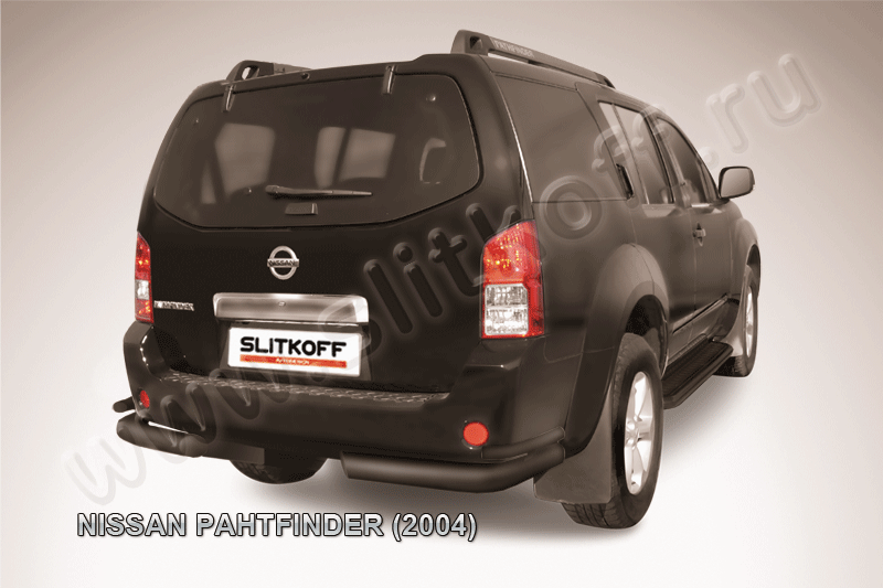 Уголки d76+d42 двойные черные Nissan Pathfinder R51