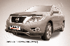 Защита переднего бампера d57 "волна" черная Nissan Pathfinder (2014), фото 2