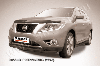 Защита переднего бампера d57+d57 двойная черная Nissan Pathfinder (2014), фото 2
