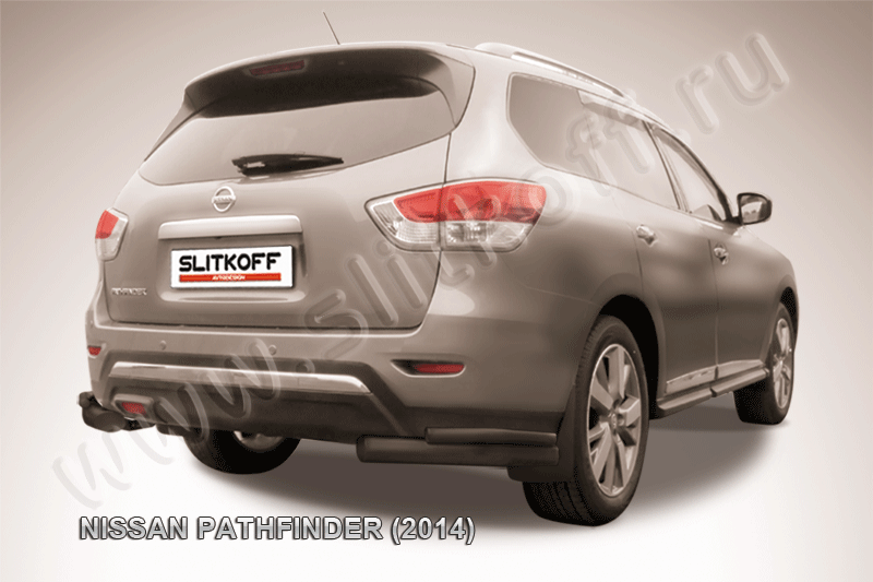 Уголки d76+d42 двойные черные Nissan Pathfinder (2014)