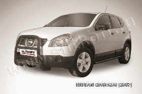 Кенгурятник d57 высокий черный Nissan QASHQAI (2007)