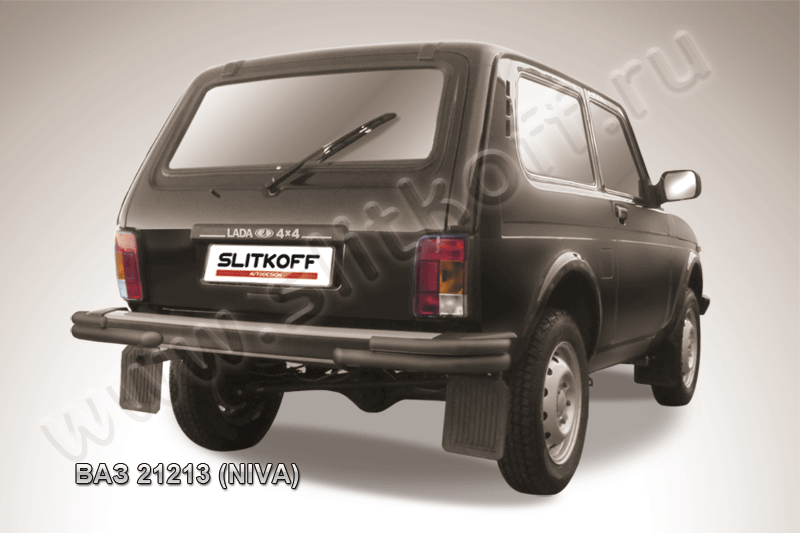 Уголки d57+d42 черные Lada 4x4 (ВАЗ 21213 NIVA)