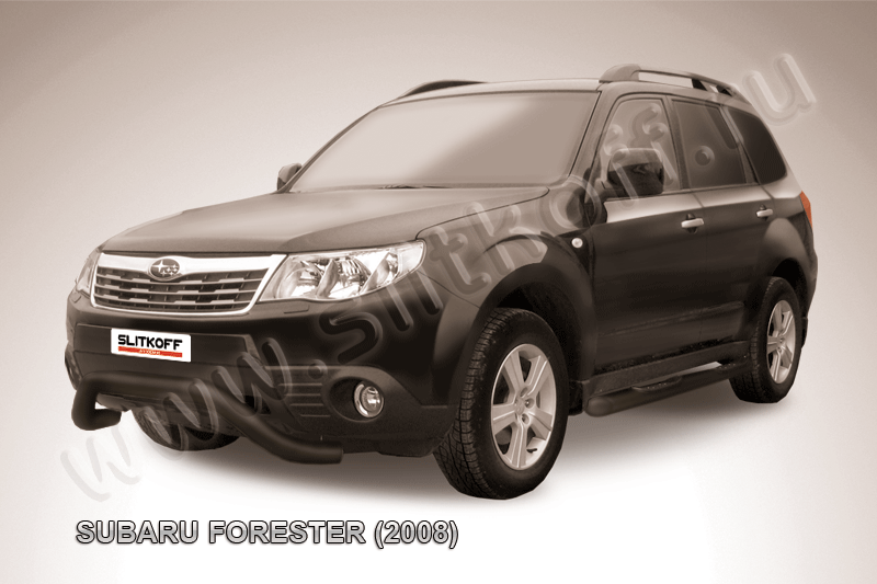 Кенгурятник d76 "мини" черный Subaru Forester