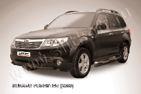 Защита переднего бампера d57 черная Subaru Forester