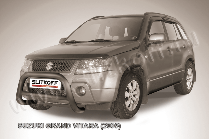 Кенгурятник d76 низкий черный Suzuki Grand Vitara (2005)