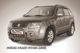 Кенгурятник d57 низкий черный Suzuki Grand Vitara (2005)