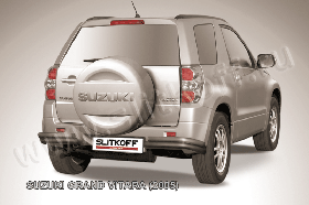 Уголки d57+d42 двойные черные Suzuki Grand Vitara (2005)