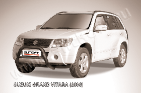 Кенгурятник d76 низкий черный Suzuki Grand Vitara (2008)