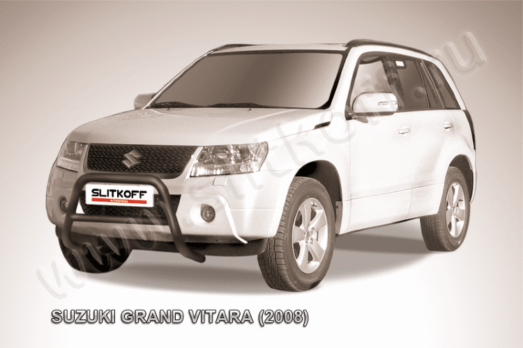 Кенгурятник d57 низкийчерный Suzuki Grand Vitara (2008) - фото 2 - id-p131556370