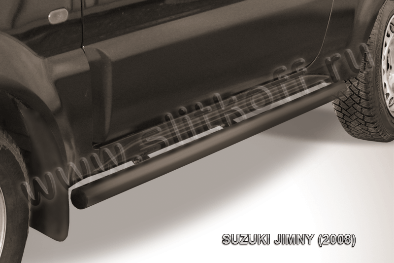 Защита порогов d57 труба черная Suzuki Jimny