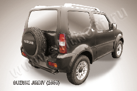 Защита заднего бампера d57 черная Suzuki Jimny