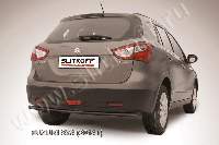 Защита заднего бампера d42 черная Suzuki SX-4 (2014)