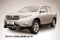 Кенгурятник d57 низкий "мини" черный Toyota Highlander (2010)