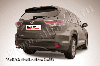 Защита заднего бампера d57 "волна" черная Toyota Highlander (2014), фото 2