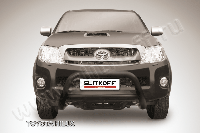 Кенгурятник d76 низкий черный Toyota Hilux