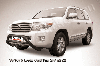 Кенгурятник d76 низкий широкий с перемычкой черный Toyota Land Cruiser 200 (2012), фото 2