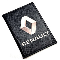 Обложка для автодокументов «RENAULT» натуральная кожа