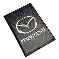 Обложка для автодокументов «MAZDA» натуральная кожа
