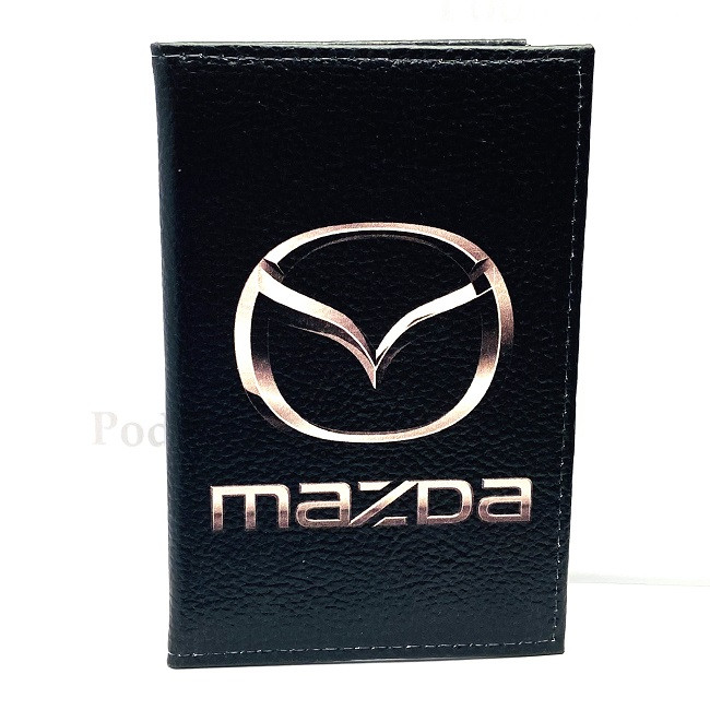 Обложка для автодокументов «MAZDA» натуральная кожа - фото 2 - id-p131566773